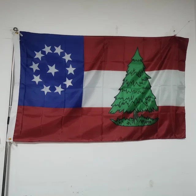 Appeal to Heaven Flag Vintage USA Koloniales Banner mit Kieferndesign aus Polyester für Outdoor-Dekoration und Wandkunst B: 60 cm, H: 90 cm - Bild 1