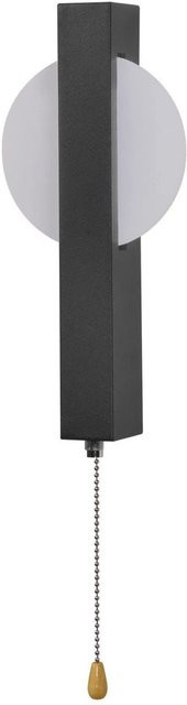 NETTLIFE LED Wandleuchte Schwarz mit Zugschalter, Warmweißes Licht 3000 K, 6 W - Bild 1
