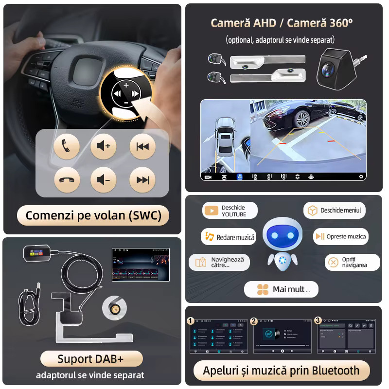 Junsun Android 15 Autoradio für BMW X3 E83 2003-2012 mit 9 Zoll IPS Touchscreen, kabelloses CarPlay und Android Auto, WiFi, GPS, Bluetooth, 4G LTE, Farbe: Schwarz - Bild 5