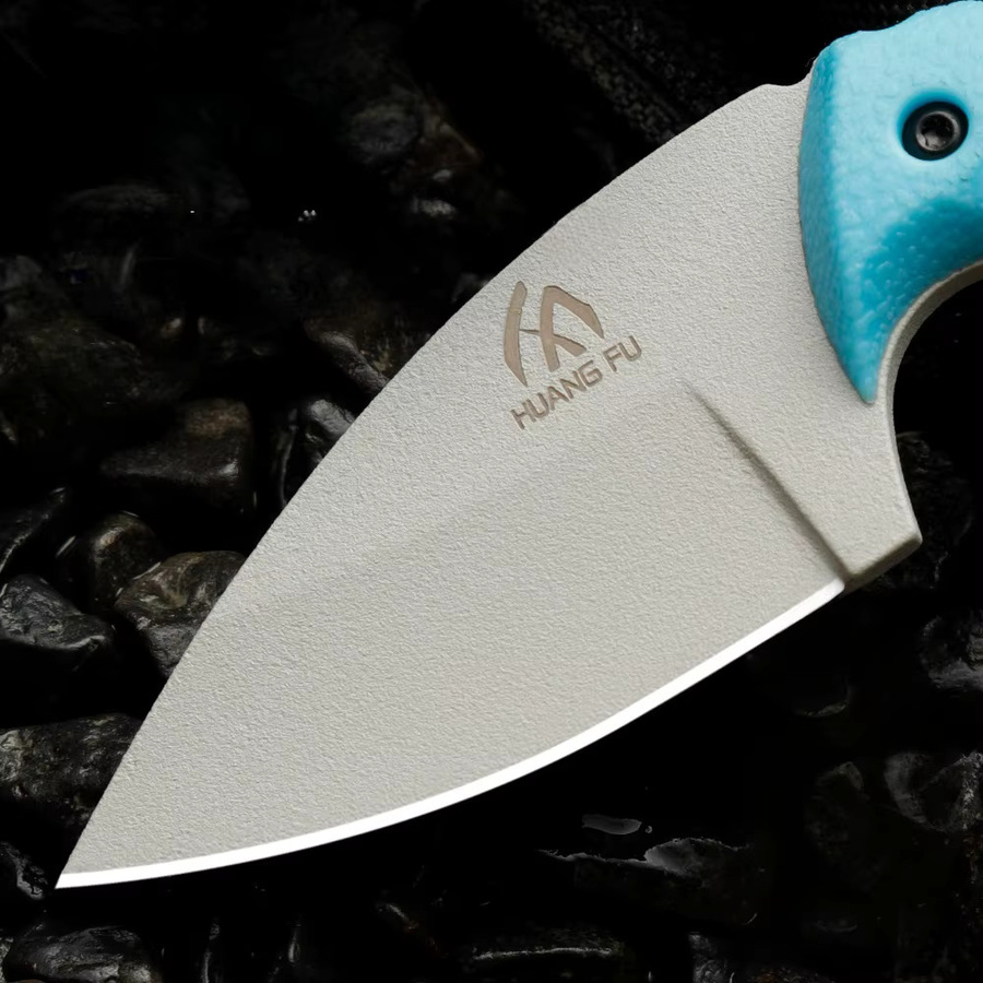 HUANGFU Outdoor-Messer aus Stahl in Blau, leichtes und robustes Schneidwerkzeug für Camping und Reisen - Bild 5