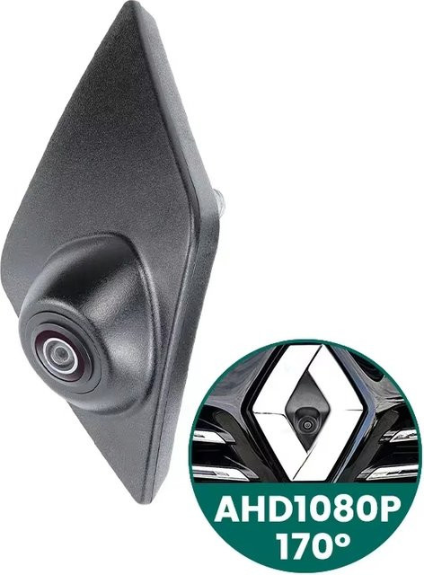 Ownice AHD 1080P Full HD Auto-Frontkamera mit 170 Grad Sichtfeld in Schwarz für Renault Megane 2, Clio 4, RS, Master 3, Kadjar, Scenic, Twingo, Fluence und Captur Trafic - Bild 1