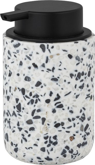 Schöner Wohnen Seifenspender Tosi Terrazzo in Weiß und Schwarz mit 300 ml Füllmenge - Bild 1