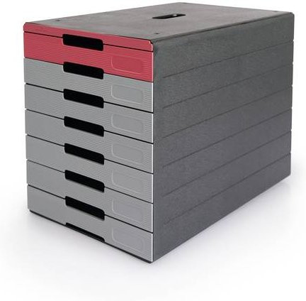 Durable IDEALBOX PRO 7 776303 Schubladenbox Anthrazit mit 7 Schubfächern für DIN A4 und DIN C4 - Bild 1