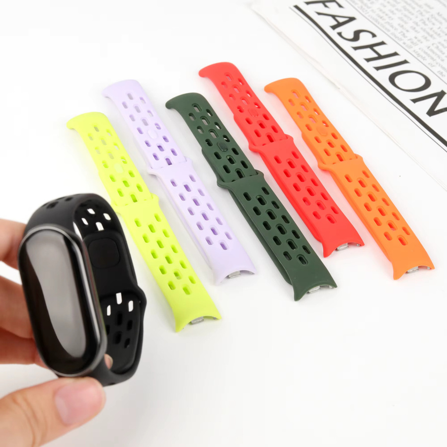 Xiaomi Uhrenarmband Silikon, Weiß, Mi Band 10 9 8, Unisex - Bild 2