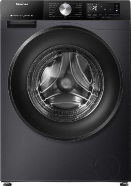 Hisense WF3S9043BB3 Stand-Waschmaschine Frontlader Schwarz, 9 kg, 1400 U/min, WiFi und App-Steuerung - Bild 1