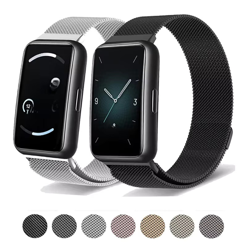 Uhrenarmband Milanaise Loop für Huawei Band 8 9, Edelstahl, Silber, Unisex - Bild 5