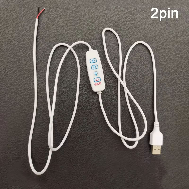 MERRYLE USB LED-Dimmer mit Fernbedienung und Schalter, 5V DC, 1,5m Kabel, Schwarz, für CCT LED-Beleuchtung (2-Pin/3-Pin) - Bild 5
