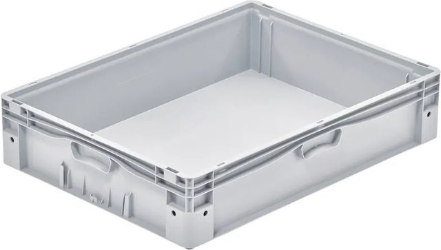 PROREGAL Euro-Norm Großbehälter mit glattem Boden, Grau, H x B x T: 17,5 x 60 x 80 cm, 72 Liter - Bild 1