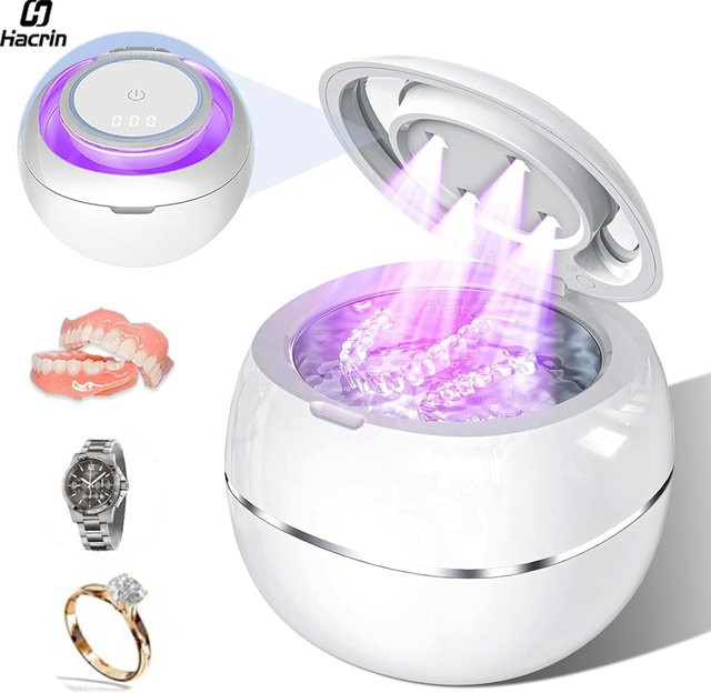 raugee Ultraschallreiniger mit UV-Licht Sterilisation in Weiß für Schmuck und Zahnersatz - Bild 1