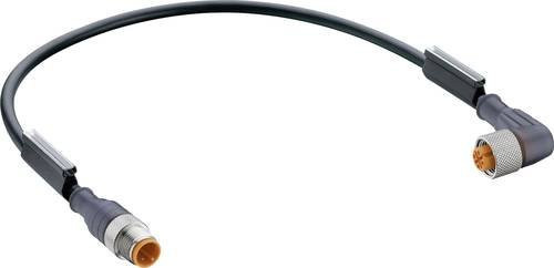 Belden 28049-10 Sensor-Aktor-Steckverbinder M12 Stecker gerade und Buchse gewinkelt, Schwarz, 5,00 m - Bild 1