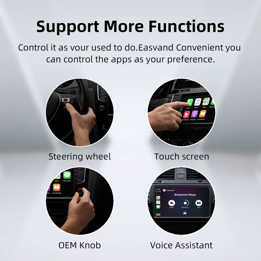 EzoneTronics CarPlay Android Ai Box mit Qualcomm Octa-Core, 8 GB RAM und 128 GB Speicher, kabellose Verbindung via Wi-Fi und Bluetooth, Schwarz - Bild 2
