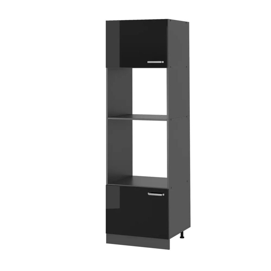 Vicco Mikrowellenschrank R-Line Küchenschrank in Anthrazit und Schwarz mit Hochglanz-Finish, Breite: 60 cm - Bild 3
