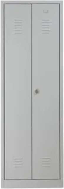 PROREGAL Garderobenspind Camel in Grau mit 2 Fächern, Schloss und Kleiderstange, H x B x T: 180 x 60 x 50 cm - Bild 1