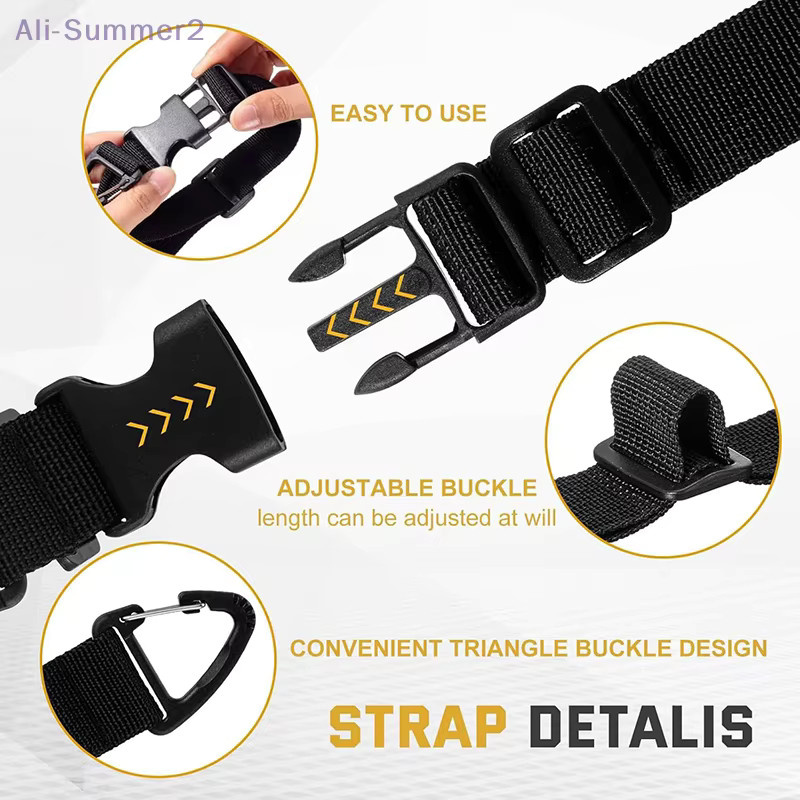 MX Verlängerungskabel-Organizer Schwarz 45 cm mit dreieckiger Clip-Schnalle und robustem Aufbewahrungsgurt für Werkstatt und Garage - Bild 5