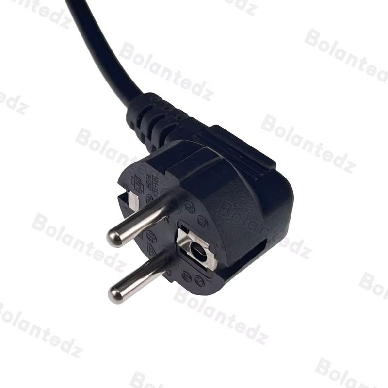 Bolantedz Stromkabel mit EU-Stecker, 16 A, 3-polig, 0,75 mm² Kupfer, schwarz, Länge: 1,5 m - Bild 2