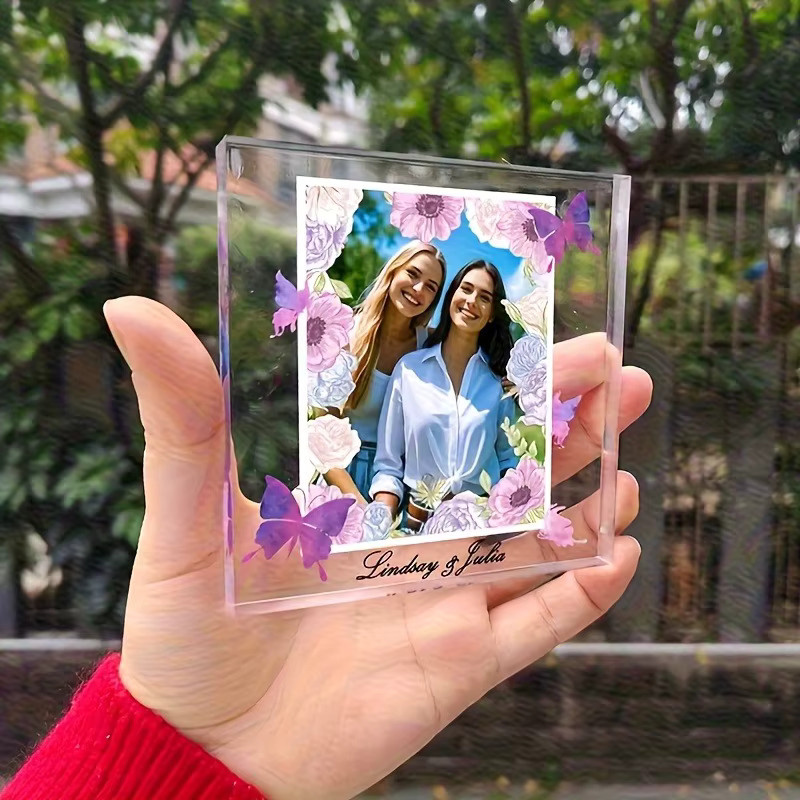Personalisierte 2D-Acryl-Plakette von CIFBUY mit Text, Foto oder Logo in Transparent für Hochzeiten, Jubiläen, Geburtstage und Weihnachten - Bild 4