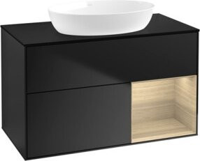 V&B Waschtischunterschrank Finion 100 Wandbeleuchtung in Blau Lackiert B/T/H: 100 x 50,1 x 50,1 cm - Bild 1