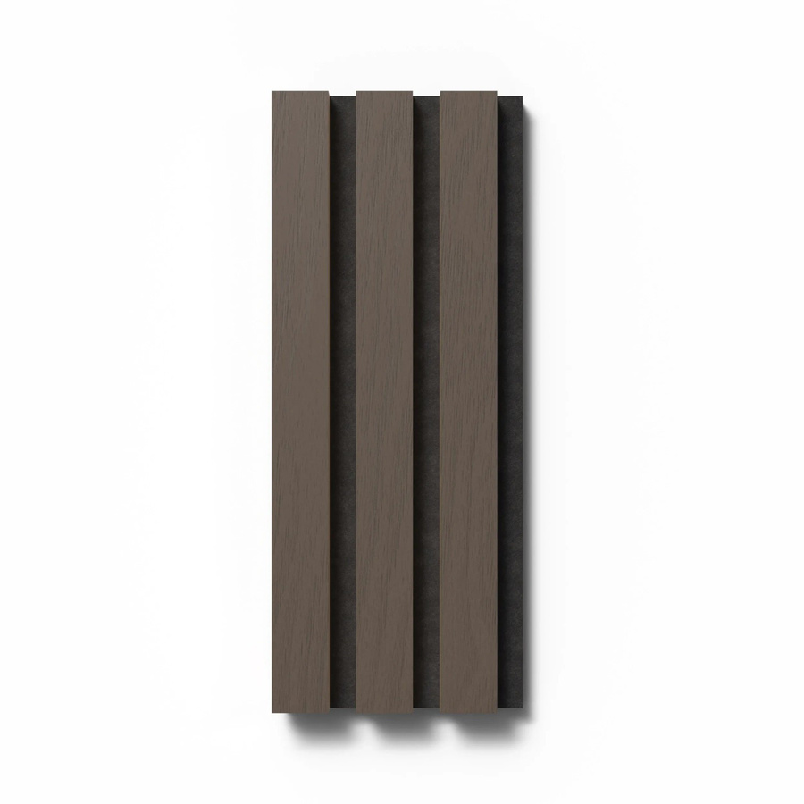 Akustikpaneel Denpanels Walnuss Natur Geölt mit Filz in Schwarz und Braun, B: 29,5 cm, H: 15 cm - Bild 2