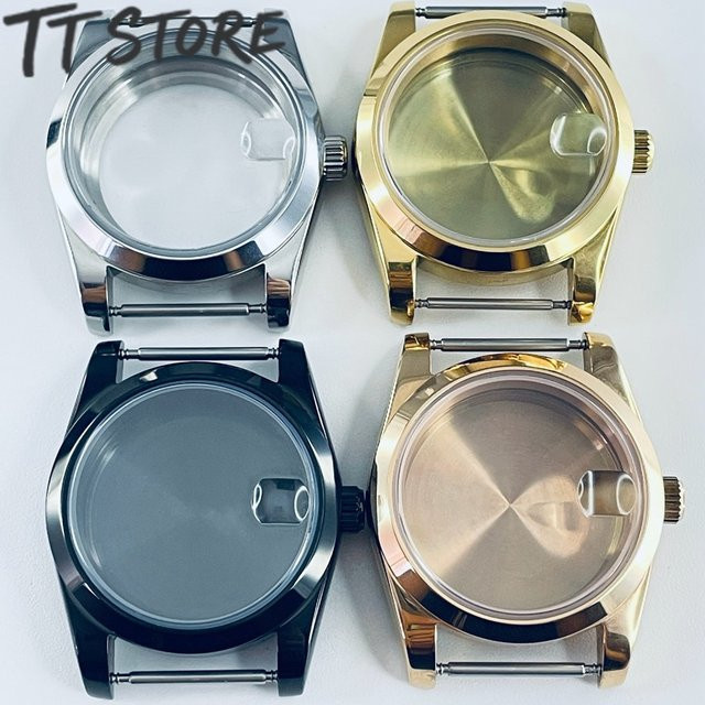 CHIKUANG Uhrengehäuse Roségold, Schwarz, Silber, 36mm/40mm, Saphirglas - Bild 1