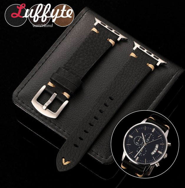 Luffyte Uhrenarmband Kalbsleder, Lychee-Textur, Herren - Bild 1