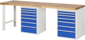 Rau Werkbank 7517A8 mit 14 Schubladen, Multicolor, B: 250 cm, T: 70 cm, H: 84 cm - Bild 1