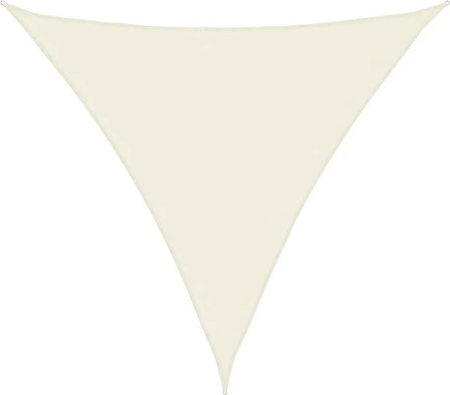 Furnicato Sonnensegel aus Oxford-Gewebe dreieckig in Creme mit B/T/H: 4 x 4 x 4 m - Bild 1