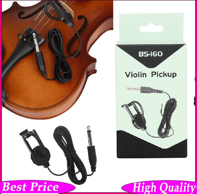 IRIN BS-160 Professioneller Tragbarer Tonabnehmer für Violine, Ukulele und Gitarre, Schwarz - Bild 1