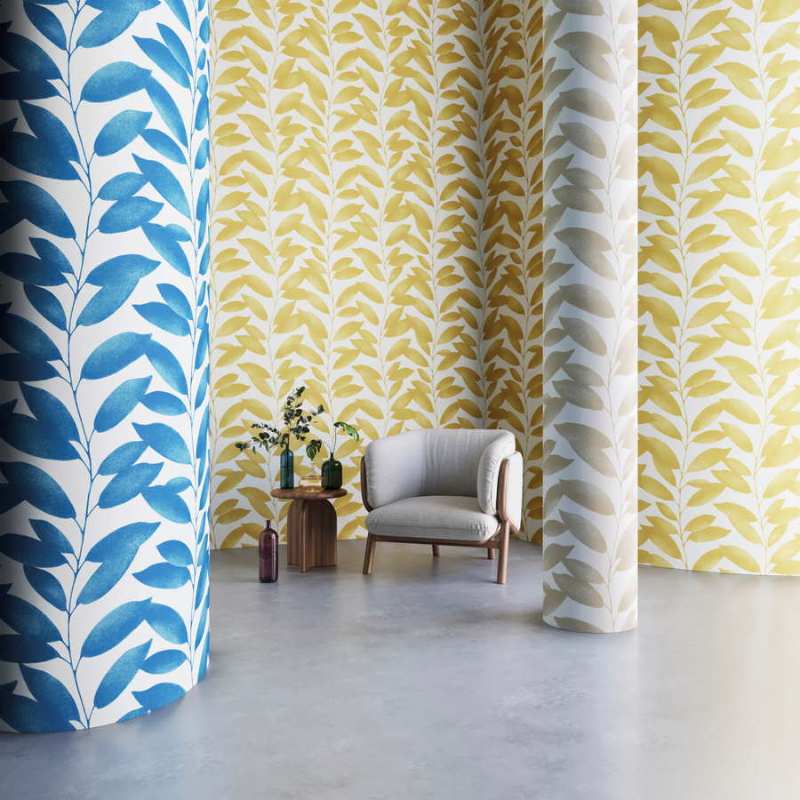 Omexco Tapete Blooming Marvellous JOY22 in Gelb und Multicolour mit floralem Botanik-Design - Bild 1