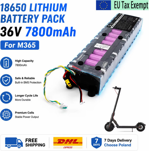 Xiaomi Ersatz-Lithium-Ionen-Akku mit Bluetooth für Elektroroller, 36V, 78000mAh, wasserdicht - Bild 1