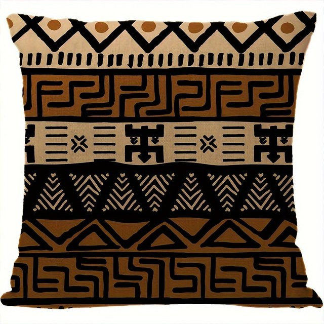 Dekorativer Kissenbezug im Bohemian-Stil von Shunika Chen, einseitig bedruckt, weiches Polyestergewebe, B/B/H: 18 x 18 x 18 cm - Bild 1