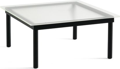 HAY Kofi Beistelltisch quadratisch aus Glas und Holz in transparent - Bild 1