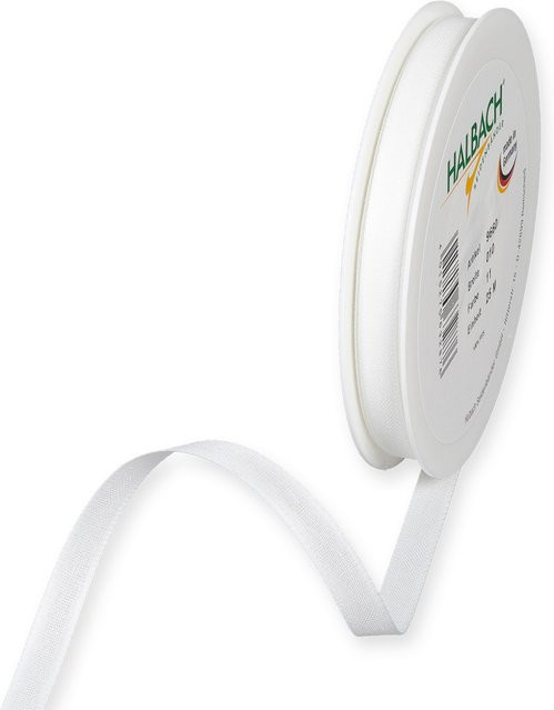 Halbach Dekoband in Baumwolloptik aus Polyester, Weiß, Breite: 10 mm, Länge: 7 m - Bild 1