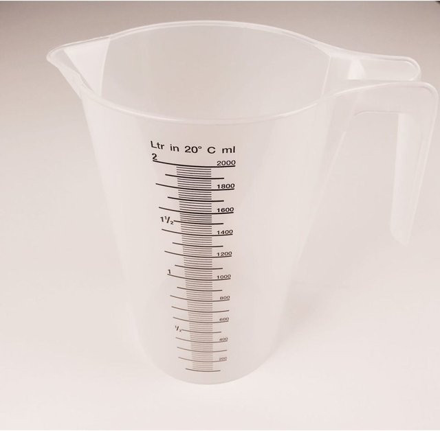 Scaritech Messbecher aus Kunststoff, transparent, 10er Pack, 2000 ml - Bild 1