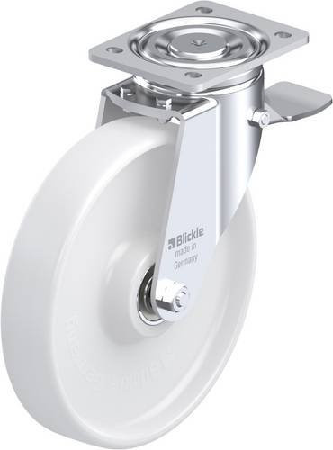 Blickle Lenkrolle LH-PO 250K-ST mit Feststeller, verzinkt, Rad-Durchmesser: 25 cm, Tragfähigkeit: 900 kg - Bild 1