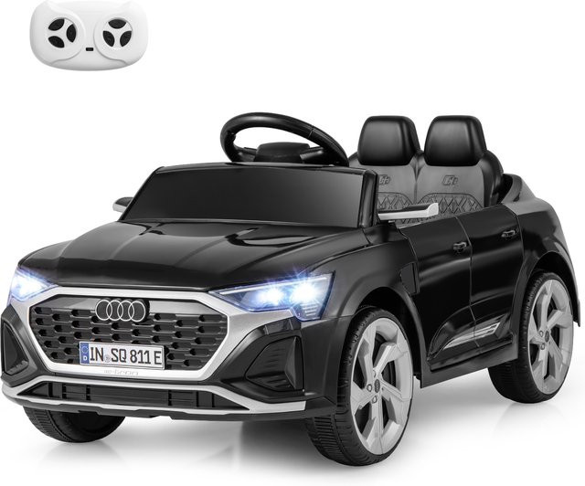 GOFLAME Kinder-Elektroauto Audi SQ8, 12 V Elektrofahrzeug mit Fernbedienung, Licht und Sound in Weiß oder Schwarz - Bild 1