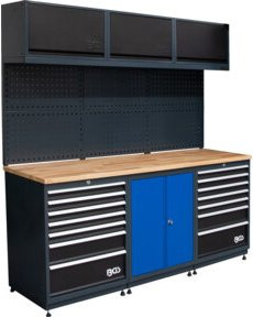 BGS Schrankwand-System Starter-Paket aus Massivholz mit 3 Modulen - Bild 1
