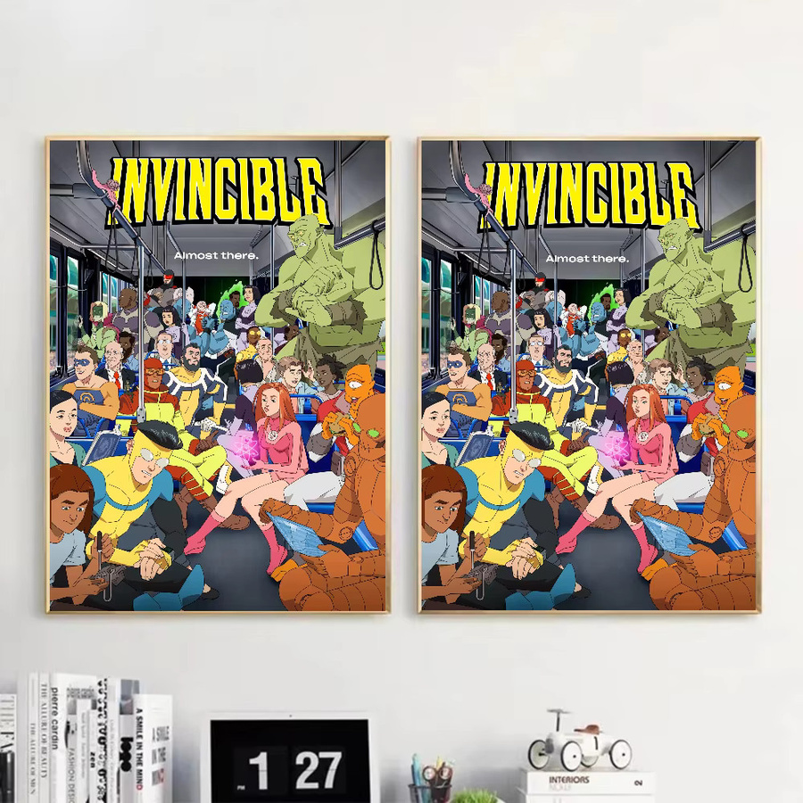 Invincible Staffel 2 Cartoon-Poster als selbstklebender wasserfester Papieraufkleber für deine Wanddekoration in Mehrfarbig - Bild 4