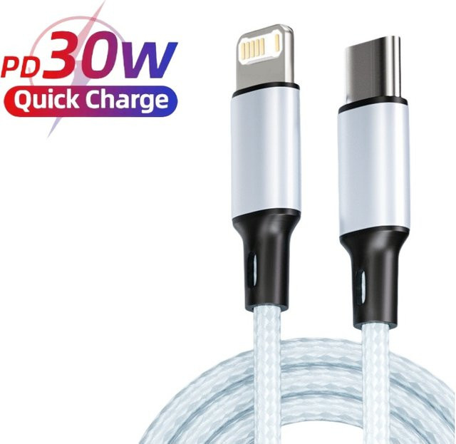 PD 30W USB-C Schnellladegerät für iPhone in Schwarz - Bild 1