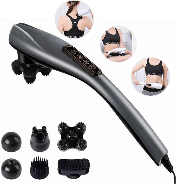 Elektrischer Delfin-Massagestab von vilnason für Nacken, Schulter und Taille in Grau - Bild 1