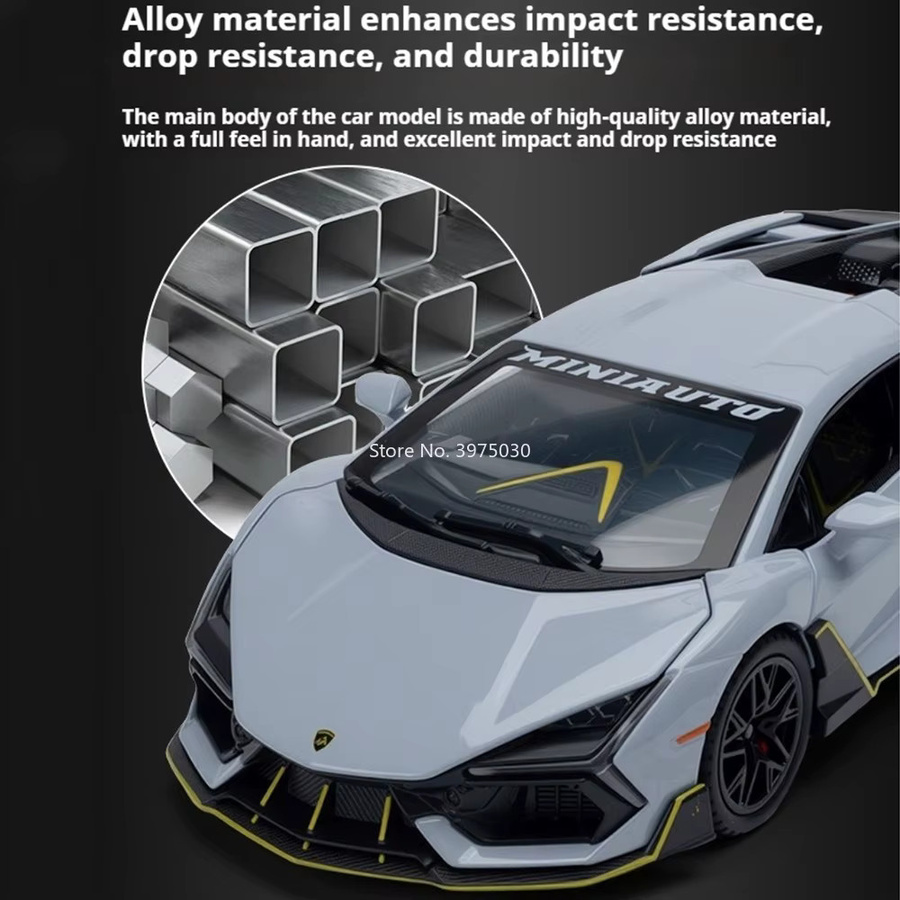 MAKEDA Lambor Mansory Revuelto SVJ63 Spielzeugmodell, 1:32, mit Musik - Bild 2