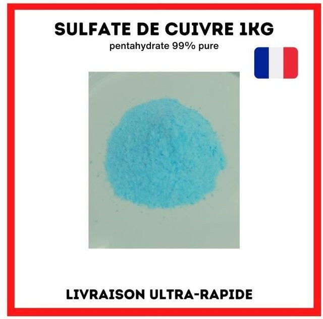 Techtrusty Kupfersulfat-Pentahydrat zur Algenbekämpfung, 99% Reinheit, Granulat, Blau, 1 kg - Bild 1