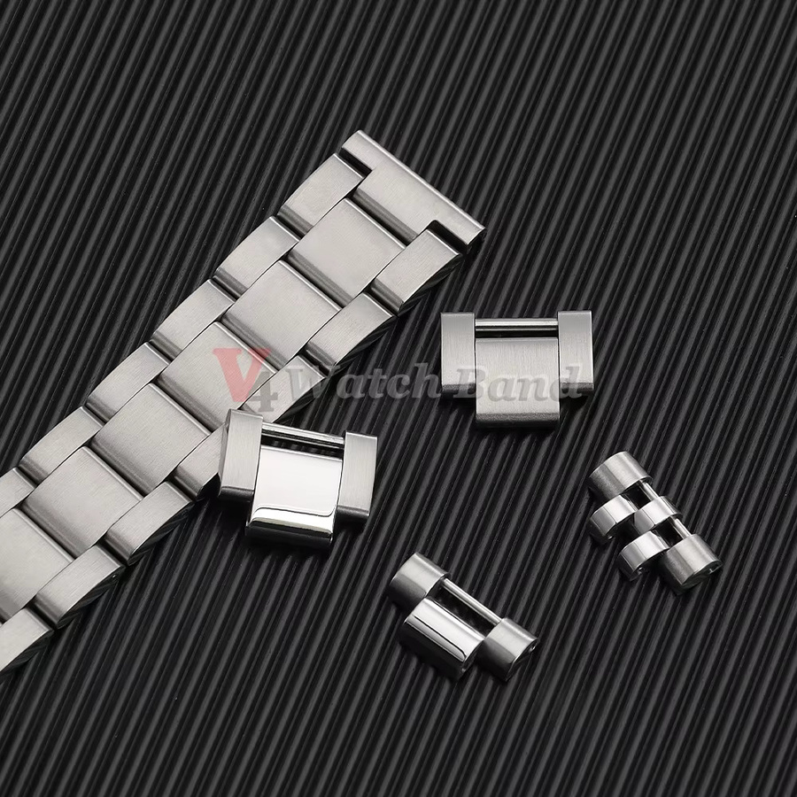 nxalp Uhrenarmband-Zubehör Edelstahl-Verlängerungsstück, Silber - Bild 3