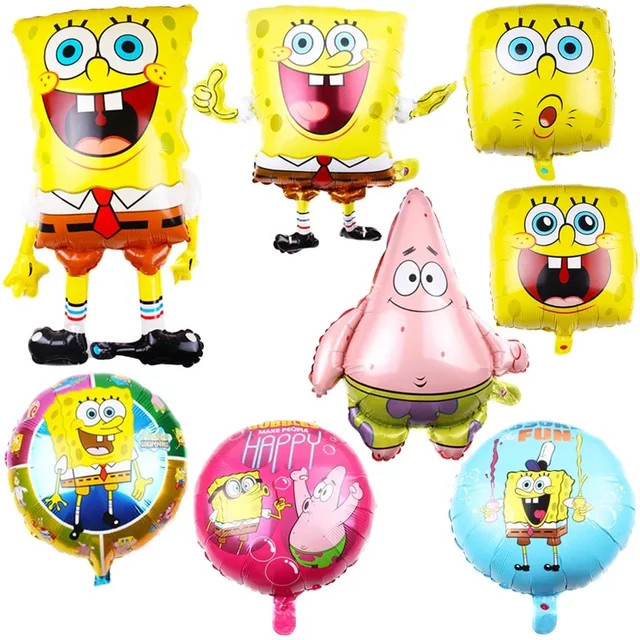 Potdemiel SpongeBob Schwammkopf und Patrick Star Folienballon für Kindergeburtstag und Party-Dekoration - Bild 1