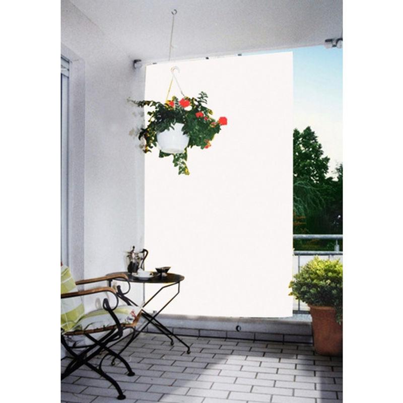 Floracord Senkrechtsonnensegel aus Polyester, rechteckig, Weiß, B: 140 cm, H: 230 cm - Bild 2