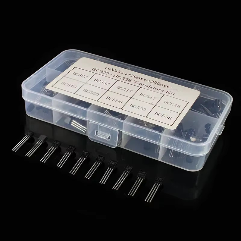 Eiechip Transistor Sortiment Set mit 200 Stück und 92 verschiedenen Werten, PNP und NPN Transistoren in Schwarz - Bild 2