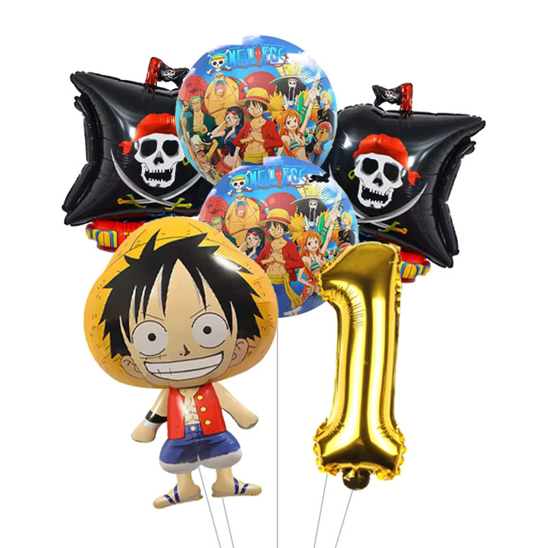 Bandai One Piece Anime Ballon Set mit Luffy und Nami für Kinder Geburtstagsdeko in Mehrfarbig - Bild 2