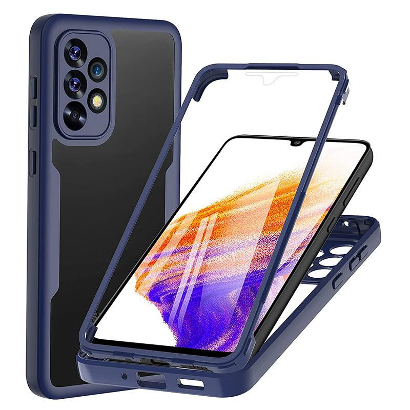 Stoßfeste 360 Grad Vollschutz Hülle für Samsung Galaxy, iPhone und Xiaomi in Schwarz und Transparent - Bild 2