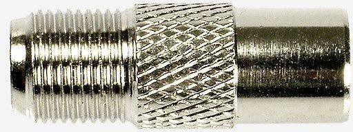 OVZ 070 Adapter mit F-Buchse und IEC-Buchse in Silber - Bild 1
