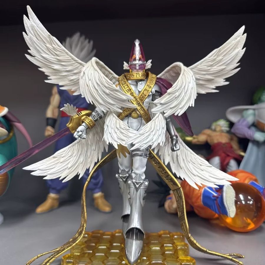 Bandai Digimon Abenteuer Anime Figur Heilige Angemon aus PVC in Weiß, Höhe: 22 cm - Bild 4