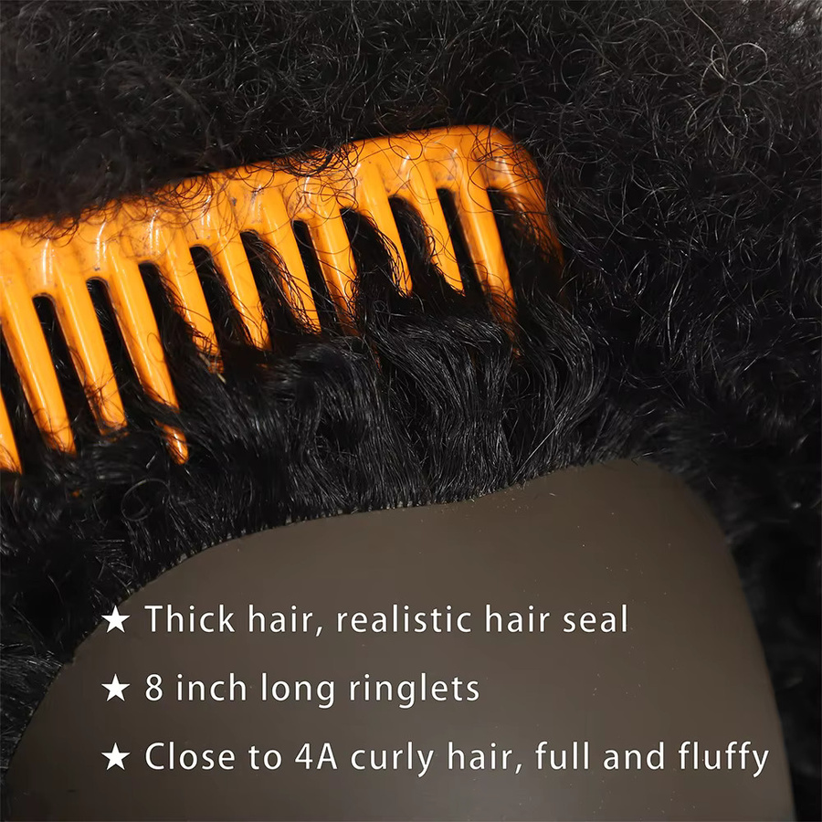 Simnient Frisierpuppe, 8 Zoll, 100% Echthaar, Lockiges Haar, Unisex - Bild 4
